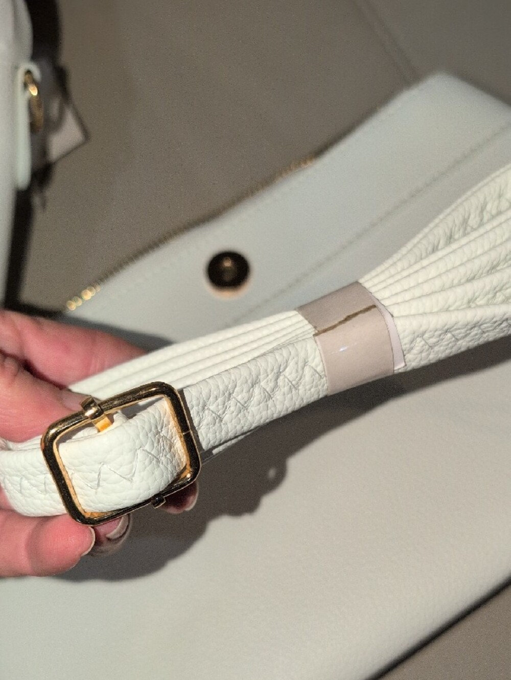 White Vegan "The Sack Bag" with Detachable Strap - NWT - Picture 10 of 16